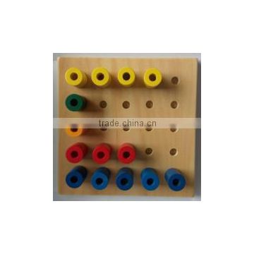 Preschool sensorial educational materials for montessori simple pegs