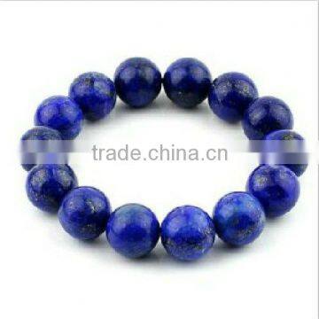 10mm natural very nice lapis lazuli semi-precious beads stretch bracelets jewlery