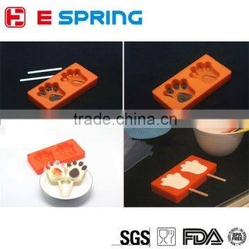 Cartoon DIY Silicone Ice Cream Mold with Popsicle Sticks Silicone Popsicle Mold