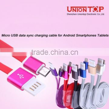 wholesale 2 in 1 colorful fast charging two sided data usb cable for iphone