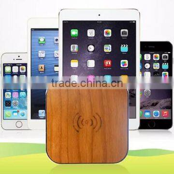 100% eco-friendly and high quality wooden wireless charger wood qi wireless charger pad