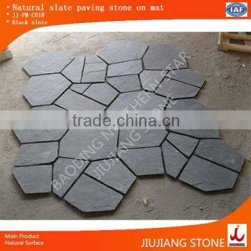 Natural slate crazy paving culture stone intrelocking wall cladding