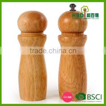 high qulity amazon rubber wood salt mill,pepper grinder wholesale