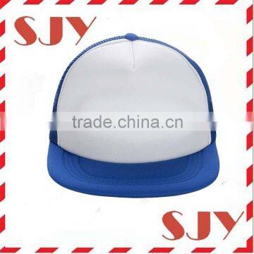 Adjustable Blank Wholesale Flat Brim Mesh Trucker Cap photo-3