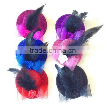 2016 Top Sale Handmade Carnival Glitter Girl Mini Top Hat photo-5