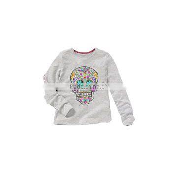 custom logo imprinted long sleeved cotton jersey t-Shirts girls33