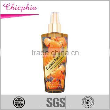 Chicphia New design 2016 brand body mist spray and body mist from OEM factory