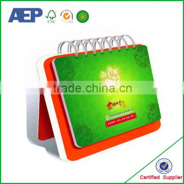 factory price made in China high quality 2016 Table calendar printing with different shape