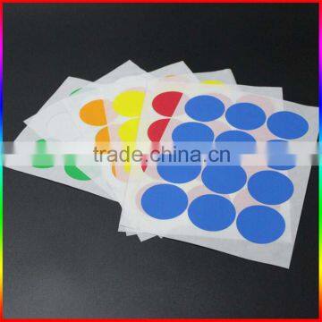 Red Self Adhesive Fluorescent Sticker in Round photo-4