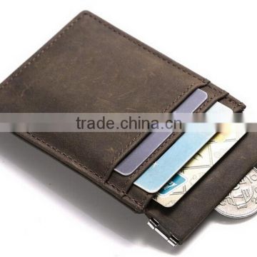 Corporate gift items leather credit card holder rfid with coin pocket