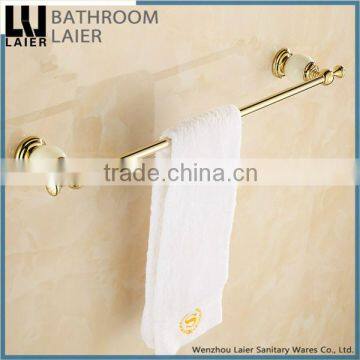 Huge Stock of Quality Brass And Stone Gold Finishing Bathroom Accessories Wall Mounted Single Towel Bar