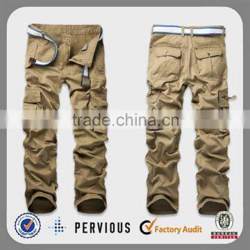 2016 fashion design wholesale mens cargo pants with side pockets