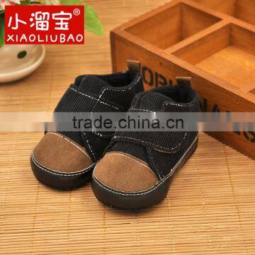 ALIBABA Exclusive Spring Autumn Classy Black Corduroy Casual Baby Boy Shoes Infant Toddler Baby Boy Moccasins Baby Sneakers