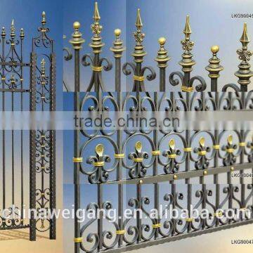 Cheap decorative wrought iron fence design