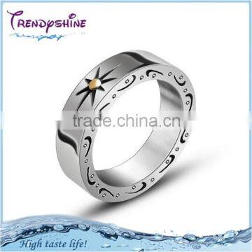 New design silver 316l stainless steel custom logo lead ring
