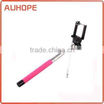 Hot-selling low price no need charging wired cell phone selfie stick