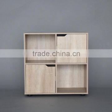 NOAHSION E1 Grade PB/MDF 4 Cube With 2 Doors Cabinet/Shelf