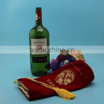 Claret Velvet Wine Pouches Made in China photo-4