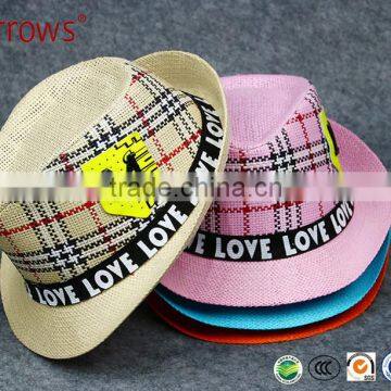 Summer Woven Straw Cowboy Hat for Boys and Girls American Trooper Hip-hop Street Dancing