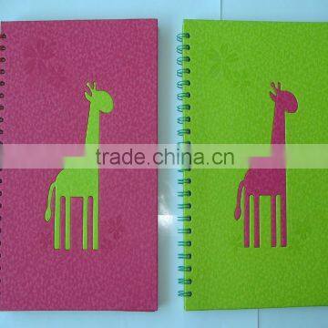 Die Cut Cover Paper Notebook/2016 Promotional Notepad