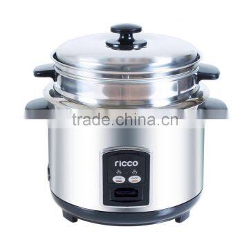 Low price home appliance straight type stainless steel mini rice cooker 1.8L/2.2L/ 2.8L