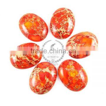 30x40mm big oval fire orange imperial jasper cabochon beads,gemstone pendant cabochon stone beads set for earrings,rings,3110031