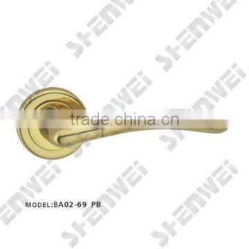 BA02-69 PB brass Lever handle on rose