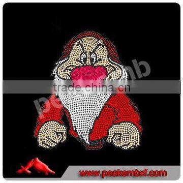 Hotsale Santa Hotfix Rhinestone Transfer for Christmas