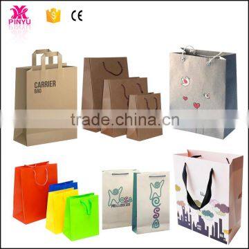 all kinds of kraft art shopping gift paper bag design with handles customized