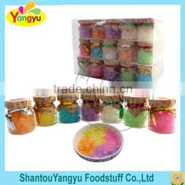 China export small colorful fruit flavor wishing bottle pressed hard candy