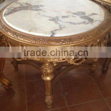 Round antique entrance table