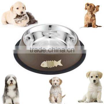 Antiskid Dog Bowl Oval Rim Brown Color, Cap: 16, 24, 32, 64, 96 OZ