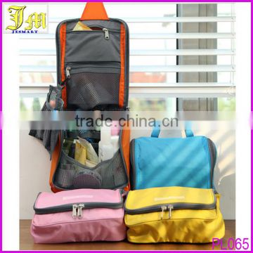 Promotion 2014 Travel Check Waterproof Storage Cosmetic Bag Picnic Sorting Hanging Wash Bag Korea Make Up Organizer Case