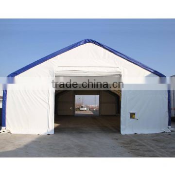 Peak style galvanized frame steel warehouse prefab fabric building