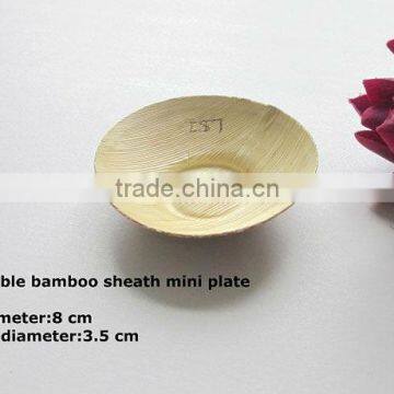 Disposable bamboo sheath dish