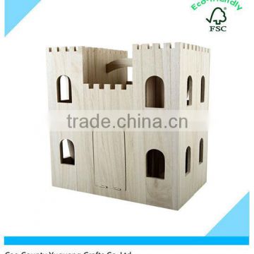 Custom Unfinished Christmas Wood Castle Doll house