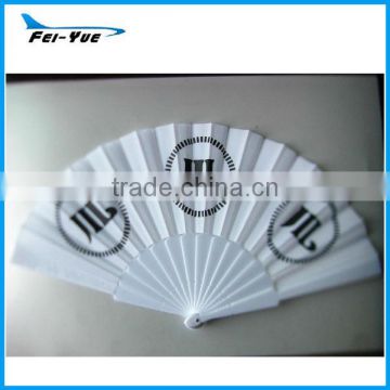 PP Type and Custom Logo White Plastic Hand Fan