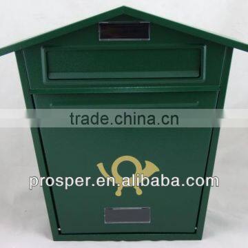 green house wall mounted key lock letter box / mailbox