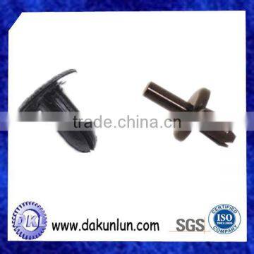 Black Snap Head Plastic Wheel Screw Push Rivets photo-5