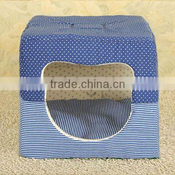 Christmas Sales Double-use 2 In1 Luxury Cozy Pet Cave Soft Fabric Cat House photo-2