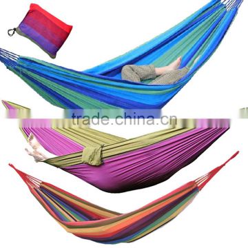 2017 best selling One Person Portable Hammock Bed Parachute Nylon Fabric Hammock Travel Camping