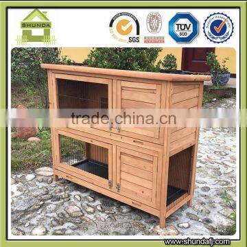 Quality Assured SDPets SDR020 Custom double decker rabbit hutch rabbit house wooden pet house