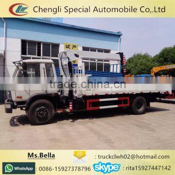 Price of DONGFENG 8 ton Self Loader Crane lorry