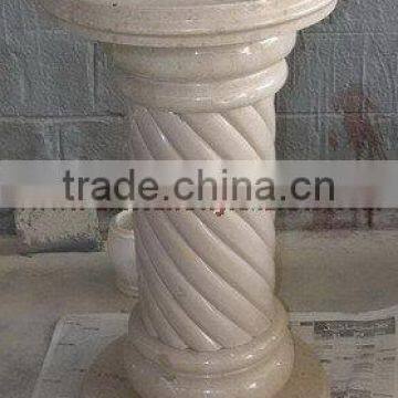 POLISHED VERONA BEIGE MARBLE PEDESTALS photo-6