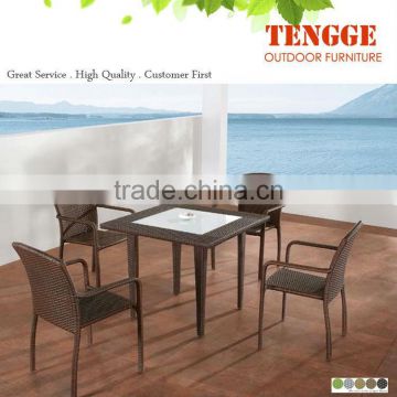 TG-UG9006 Hot sale outdoor furniture rattan dining table and chair