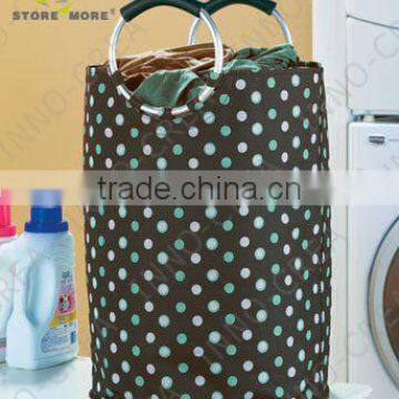Polka Dot Jumbo Clothing Hamper - Helps Carry Heavy Loads photo-2