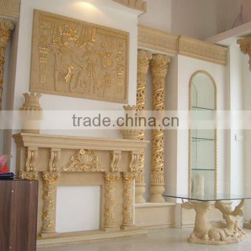 2012 hot sale Modern design fireplace(sandstone)