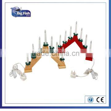 Christmas wooden candle bridge light
