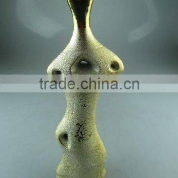 Stocklot golden ceramic vase for flower/decorate in cheap price