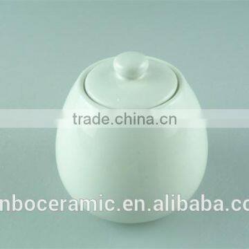 Ceramic White Sugar Jar Pot, Creamer and Sugar Honey Bowl 2 PCS Set, Small and Big Size photo-5